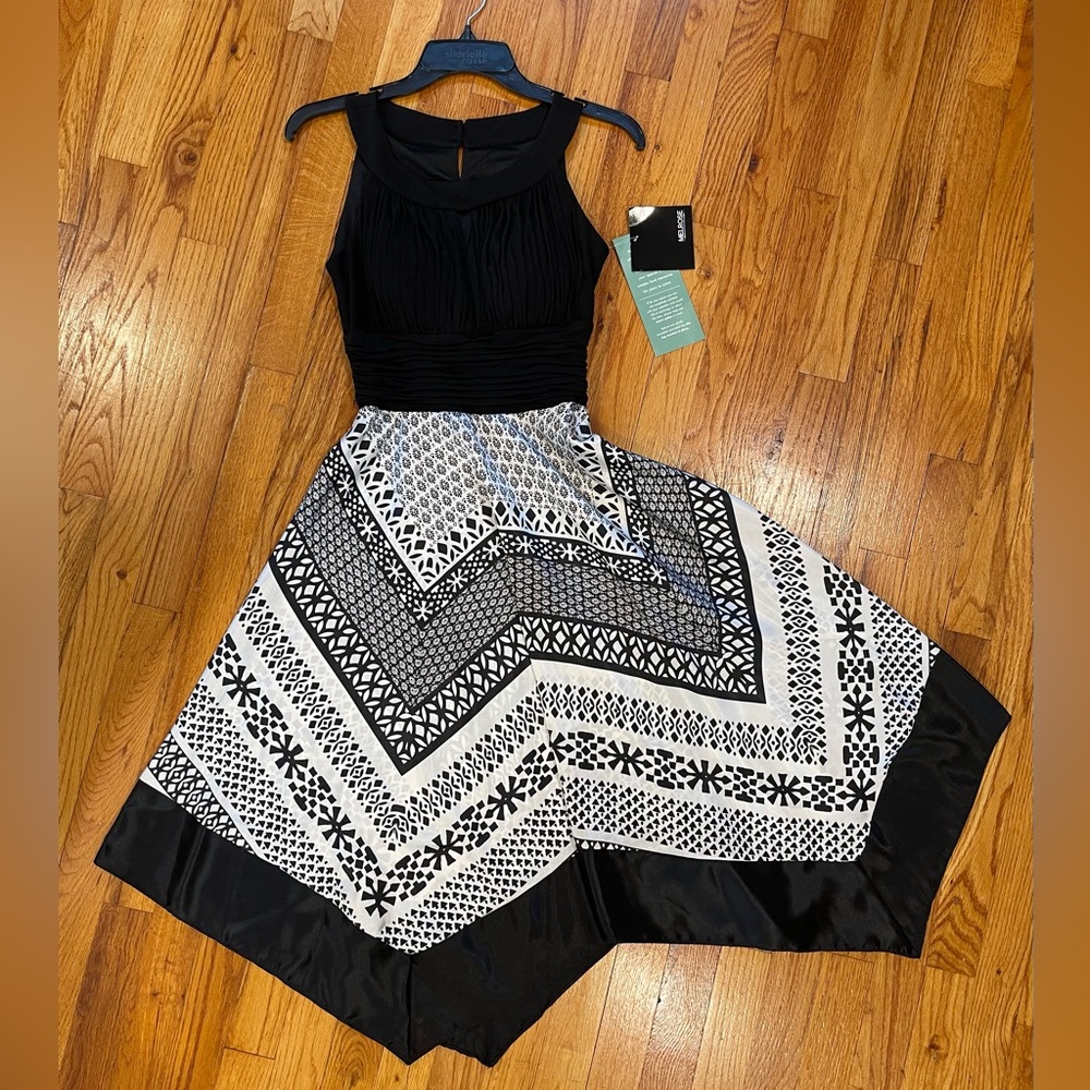 Black and White Patterned Dress